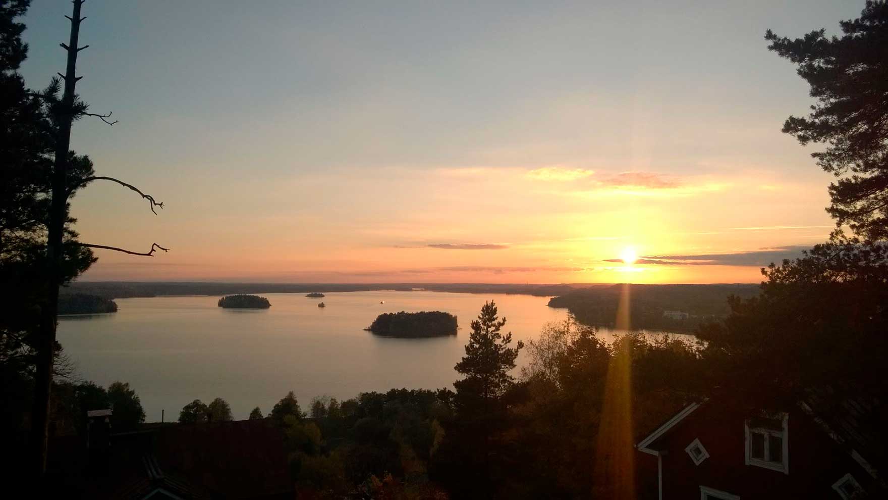 Auringonlasku Pispalassa.